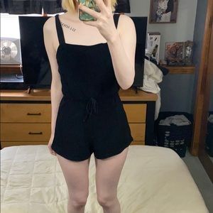 xs topshop terry cloth black romper